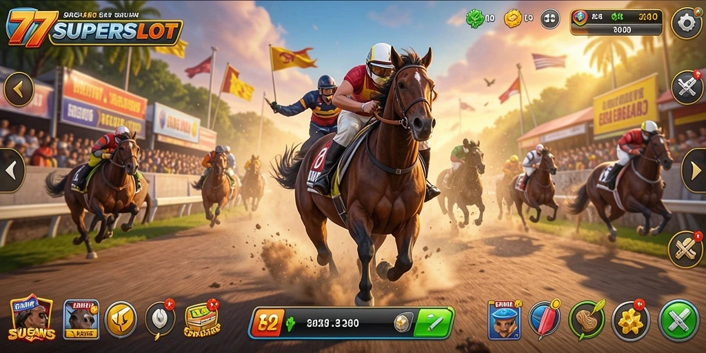 Tangkapan layar utama dari gameplay Racing di 77SUPERSLOT.