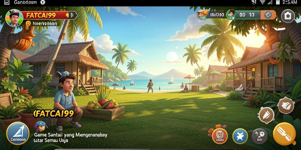 Tangkapan layar permainan menunjukkan aksi seru di FATCAI99.