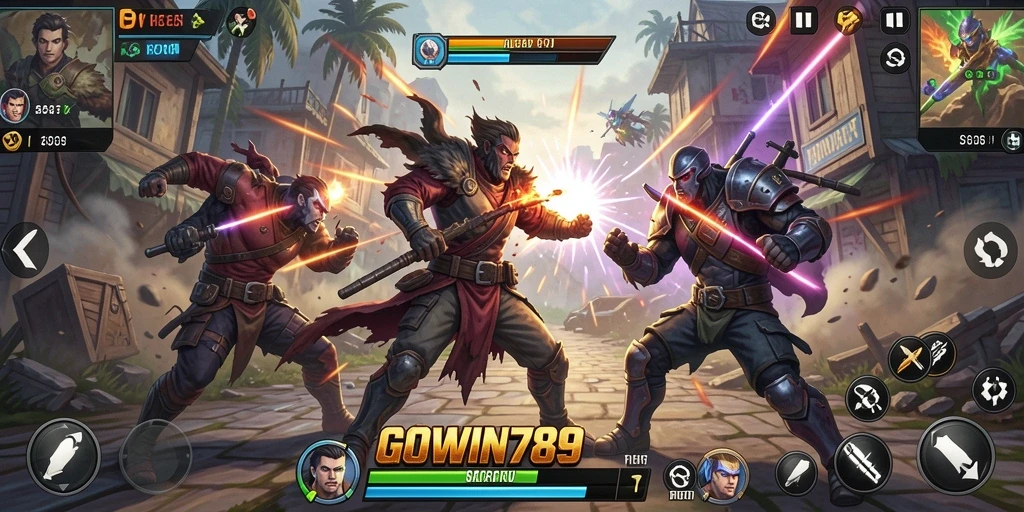 Screenshot utama GOWIN789 menunjukkan aksi pertarungan yang mendebarkan.