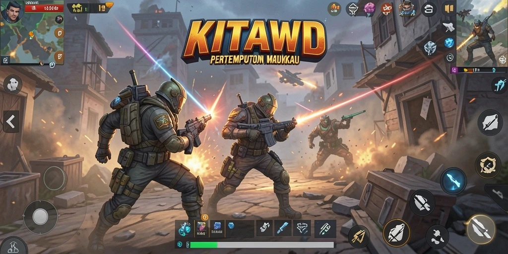 Tampilan gameplay yang mendebarkan di KITAWD, aksi pertempuran luar biasa.