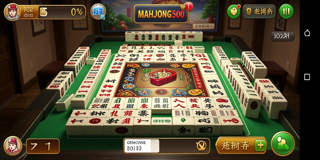 Screenshot gameplay MAHJONG500 yang seru dan menantang.