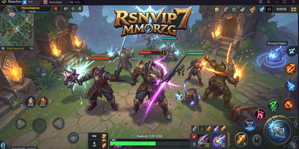 Tangkapan layar gameplay RSNVIP7 menunjukkan aksi seru dalam dunia MMORPG.